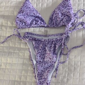 SHEIN Lavender Animal Print Bikini